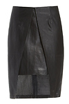 JAGGAR Black Mamba Leather Skirt