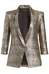 Capulet Notch Collar Metallic Blazer