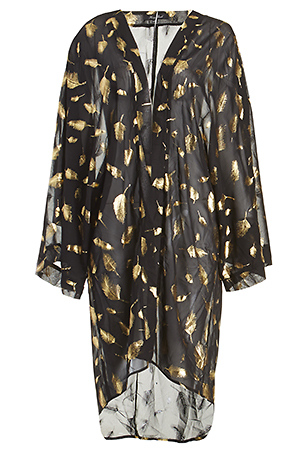 The Goddess Sheer Metallic Kimono Slide 1