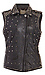 MUUBAA Limited Kate Sleeveless Studded Leather Biker Vest Thumb 1