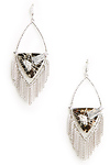 Prudence C Diamond Rhodium Earrings
