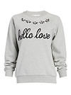 Lovers + Friends Hello Lover Sequin Graphic Pullover