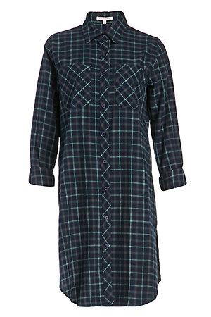 Lauren Plaid Cotton Shirt Dress Slide 1