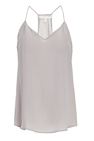 Lavender Brown Racerback Silk Tank Slide 1