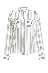 J.O.A Striped Double Front Pocket Shirt