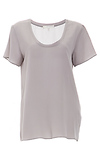 Lavender Brown Silk T-Shirt