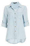 Velvet Heart Leta Button Down Rolled Sleeve Shirt