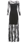 Glamorous Floral Sheer Lace Maxi Dress