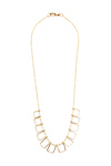 Five and Two Jill Hammered Rectangle Necklace