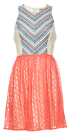 Mixed Lace Tribal Dress