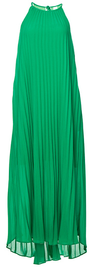 Line & Dot Pleated Maxi Dress Slide 1