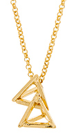 Stacked Pyramid Pendant Necklace