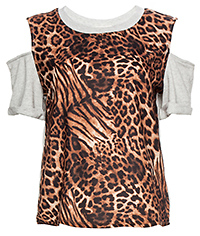 Shoulder Cutout Safari Top Slide 1