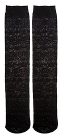 Floral Mesh Knee High Socks