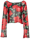 Sheer Rose Crop Top