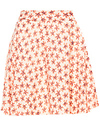 Silky Floral Circle Skirt