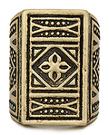 Antiqued Floral Statement Ring