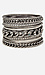 DAILYLOOK Chain Gang Bangle Bracelet Set Thumb 1