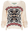 Tribal Print Cotton Sweater