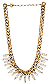 DAILYLOOK Antiqued Crystal Chain Necklace
