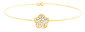 Crystal Flower Wire Bracelet
