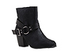 Distressed Buckle Bootie