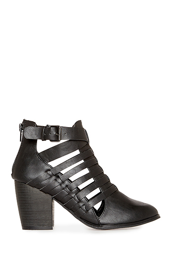 Chunky Heel Strappy Booties Slide 1