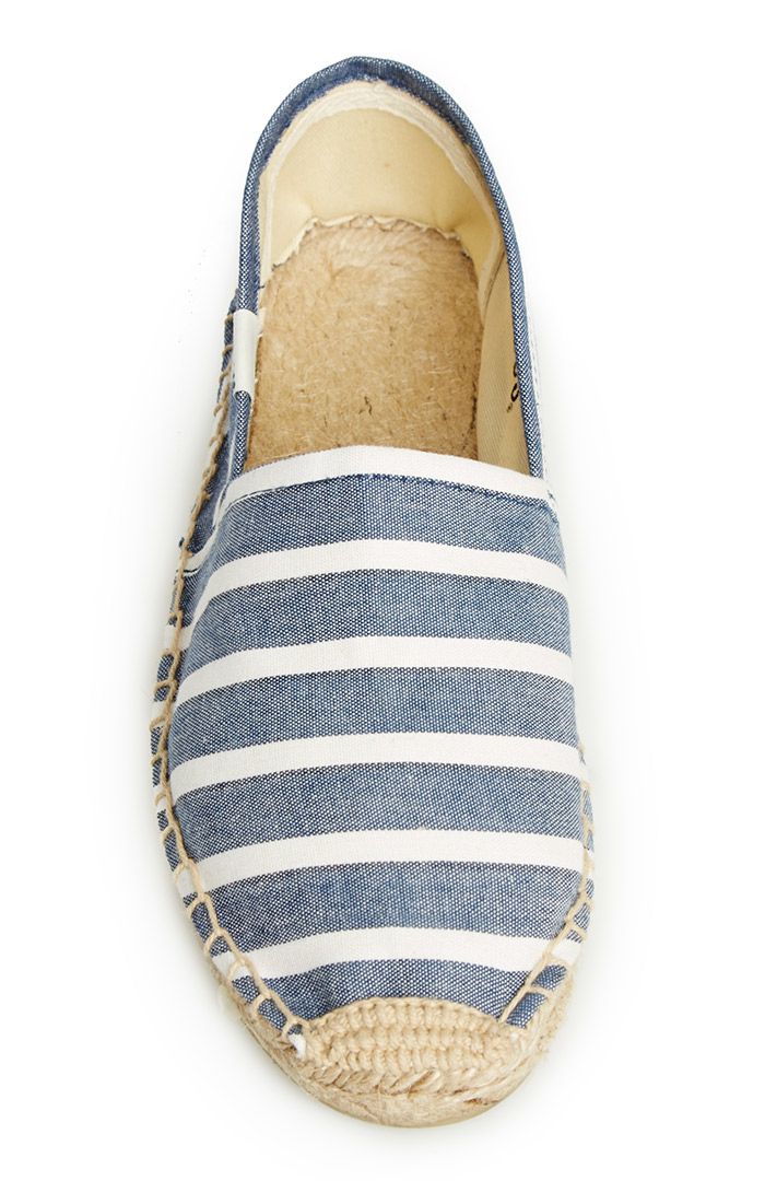 Soludos Classic Striped Espadrille in Navy | DAILYLOOK