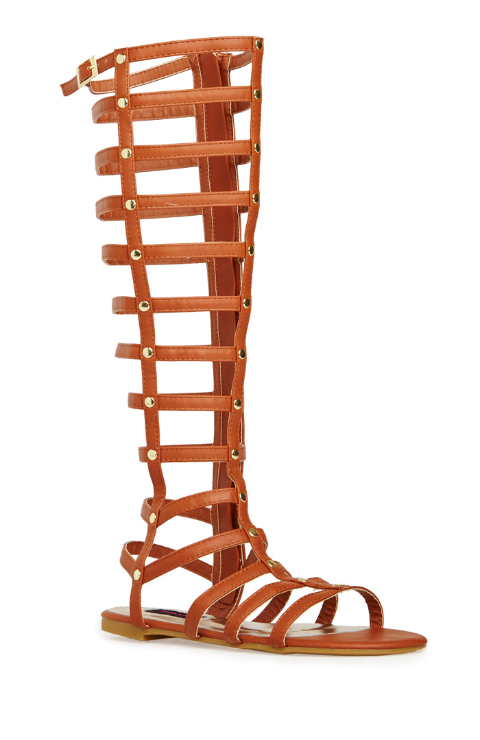 gladiator sandals cognac