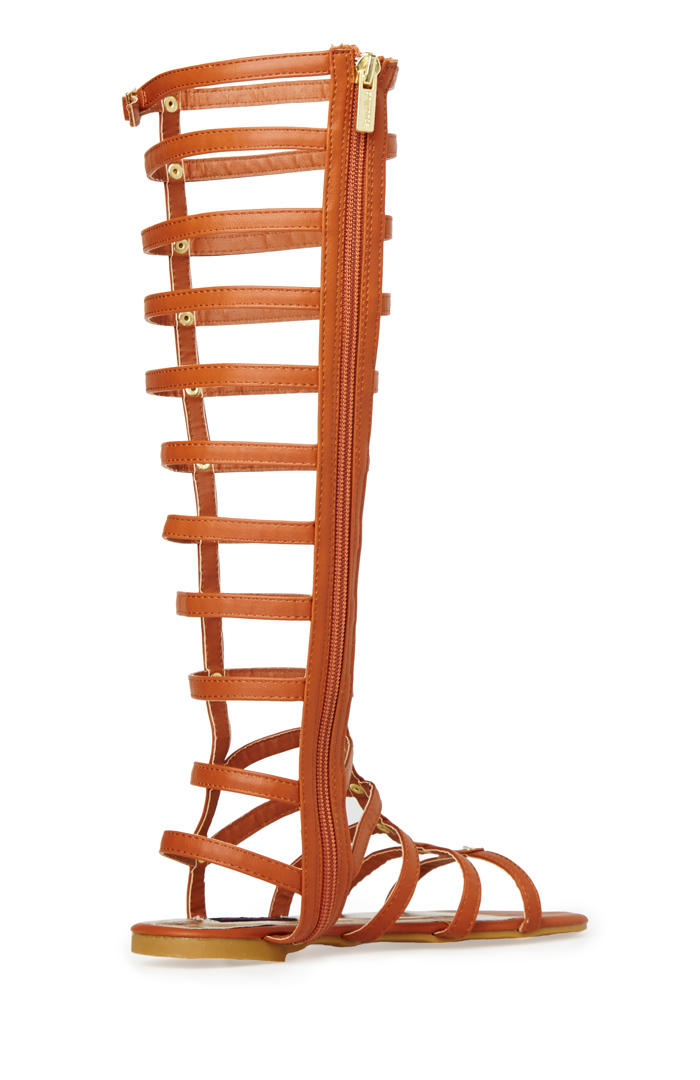 gladiator sandals cognac
