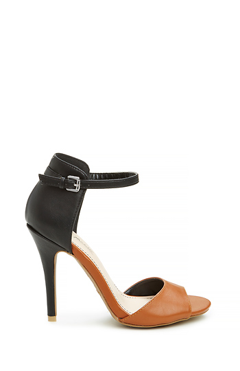 Two Tone Ankle Strap Heels Slide 1
