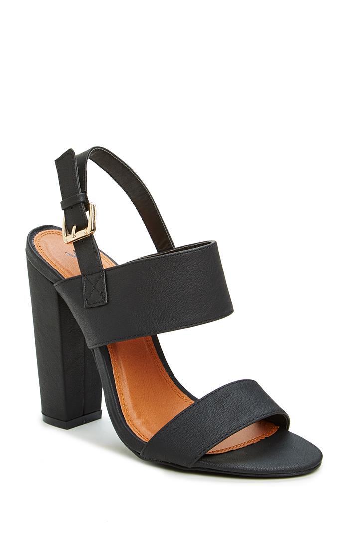 black heels with strap open toe