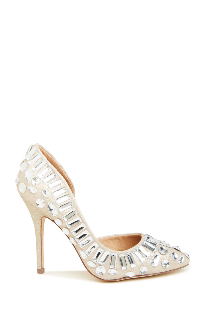 Steve Madden Galactik Heels in Gold DAILYLOOK