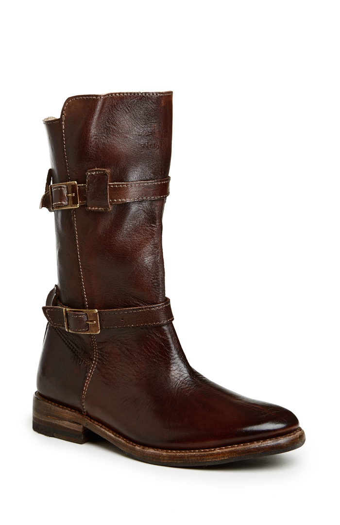 rustic leather booties