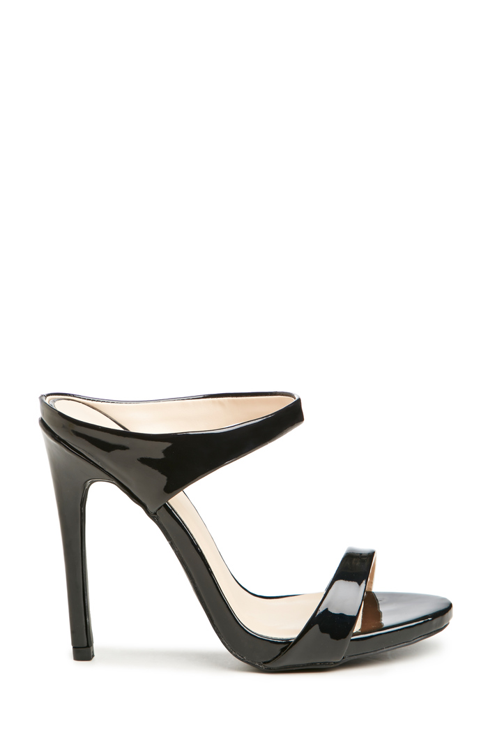 Demi Double Strap Heels in Black DAILYLOOK