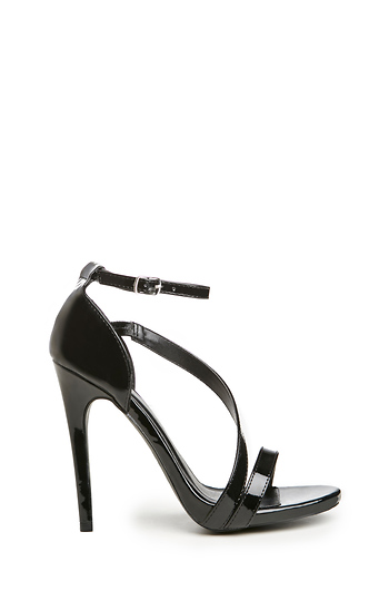 Vixen Cross Strap Heels in Black | DAILYLOOK