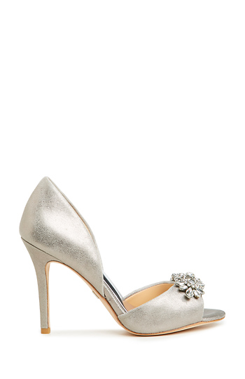 Badgley Mischka Giana II Heels in Silver | DAILYLOOK