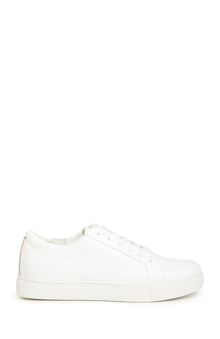 Kenneth Cole Kam Leather Sneakers in White | DAILYLOOK