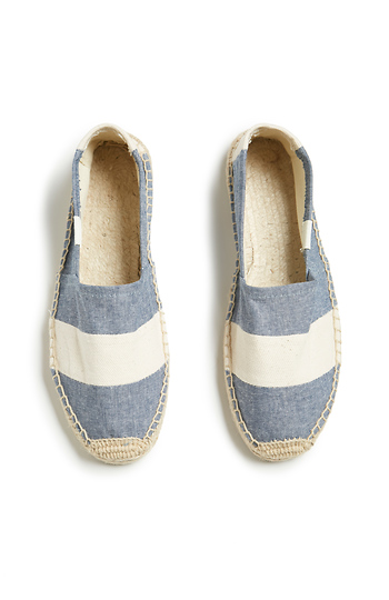 Soludos Barca Striped Slip On in Blue | DAILYLOOK