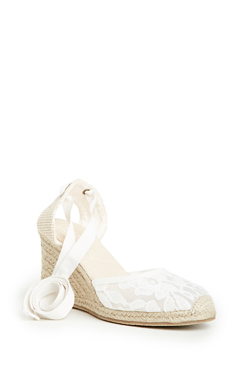 Soludos Chantilly Lace Wedge Sandals Slide 1