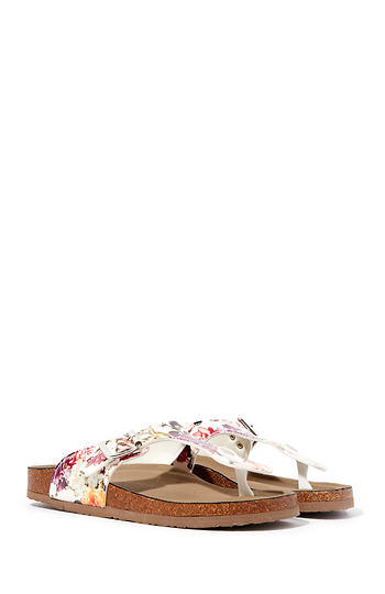 Madden Girl Boise Thong Style Sandals in Floral Multi | DAILYLOOK