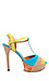 Color Block Cork Platforms Thumb 1