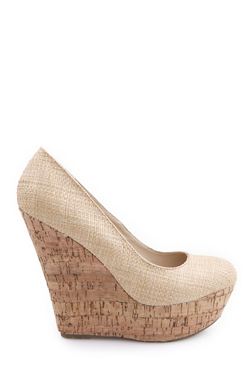 Cork Woven Wedges Slide 1