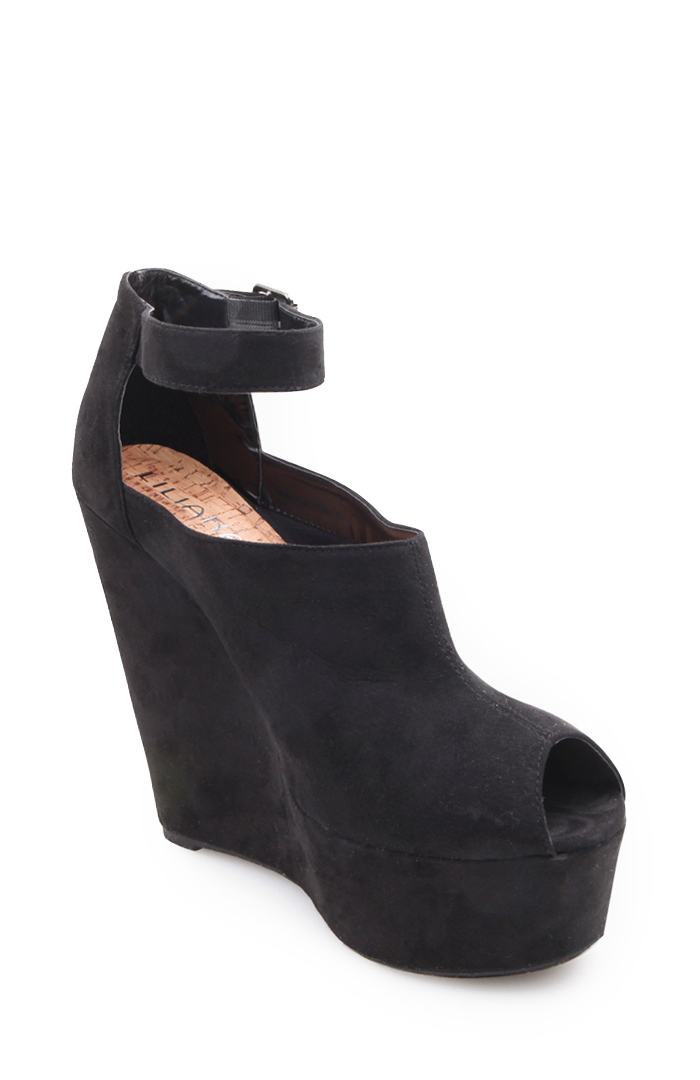Ankle Strap Wedges Shoes by Liliana