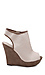 Beige Peep Toe Wedge Thumb 1