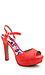 Coral Peep Toe Ankle Strap Shoes Thumb 2