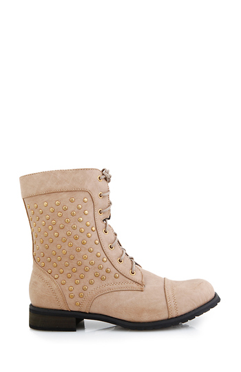 Side Studded Combat Boots Slide 1