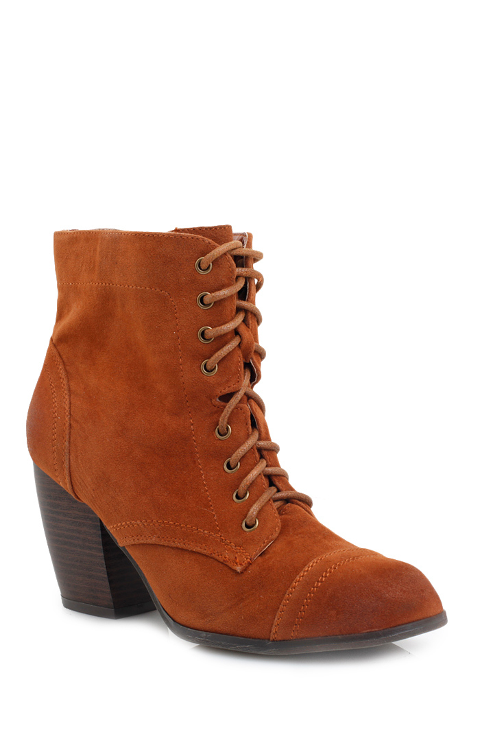 lace up booties 2 inch heel