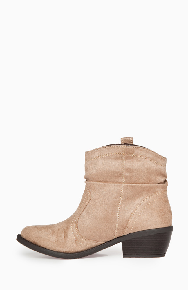 taupe western booties