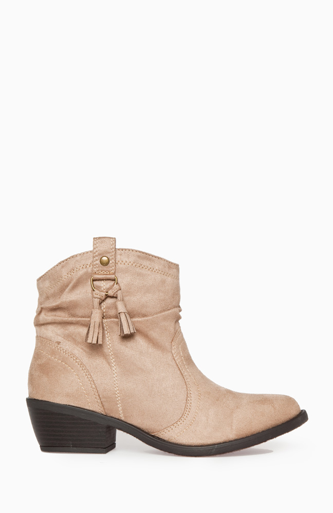 taupe western booties